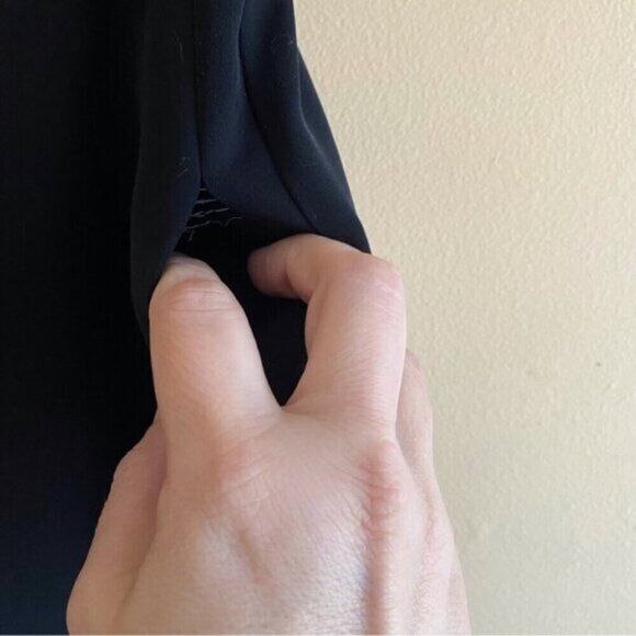 J.Jill Trousers Woman 14 TALL Black Cuffed Hem High Waist Pockets Career Office - Picture 6 of 16